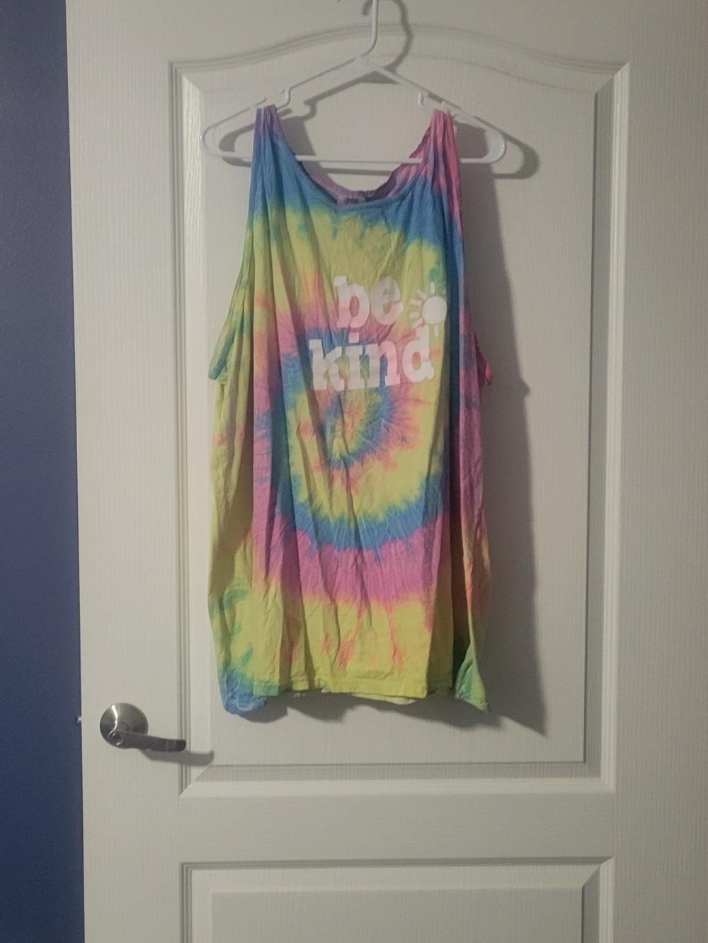 Comfort Colors Women's Tie-Dye "Be Kind" Tank Top - Blue, Pink, Yellow, Green